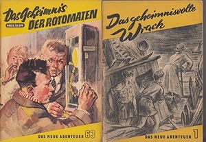 Bild des Verkufers fr Das Neue Abenteuer. Komplette Folge mit den Heften 1 - 63. Beigegeben sind Hefte 68 und 70. Inhalt: 1) Gerhard Bengsch: Das geheimnisvolle Wrack. 2) Ludwig Turek: Herbert Bachmanns groe Reise. 3) Karl Plttke: Die Tragdie des Learco Rovidas. 4) Walter Stein: Das Ende des Pistolero. 5) Peter Kast: Die Nacht im Grenzwald. 6) Lex Landau: Die Blume von Bellecour. 7) Fried Wilde: eqt meldet sich wieder. 8) Gerhard Hardel: Um 7.30 platzt die Bombe. 9) Horst H. Bernhardt: Alarm vor der Kste. 10) Klaus Kunkel: Nordpolfahrt im Jahre 2000. 11) Thomas Thermhlen: 10 000 Pesetas auf den Kopf des Roten Reiters. 12) Peter Kast: Jagd auf der Autobahn. 13) Lex Landau: Tal der toten Mnner. 14) Walter Gorrish: Windstrke Null. 15) Rainer Kerndl: Blinkzeichen blieben ohne Antwort. 16) Hanns Krause: Holzdiebe im Jagen 45. 17) Friedrich Gerstcker: Die Flucht ber die Kordilleren. 18) Klaus Kunkel: Die goldenen Arme. 19) Rudolf Ehrenpfordt: In den Urwldern des Gran Chaco. 20) Jack London: Das Geheimni zum Verkauf von Antiquariat Carl Wegner