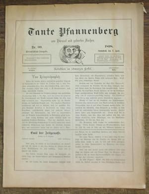 Tante Pfannenberg von Hörsaal und geleerten Sachen. Nr 00, Sonnabend 2. April 1898. Hörsaalabend-...