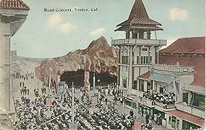 Band Concert, Venice, California, early postcard, unused