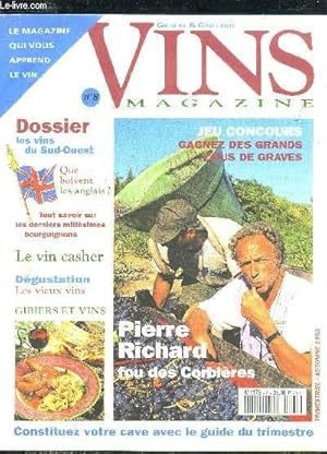 Bild des Verkufers fr VINS MAGAZINE GILBERT & GAILLARD N8 AUTOMNE 1993 - Les foires aux vins - les vieux vins rouges - les gibiers - la petite bte qui fit des ravages le phylloxna - mettre Londres dans une bouteille - la vodka - les huit derniers millsimes bourguignons etc zum Verkauf von Le-Livre