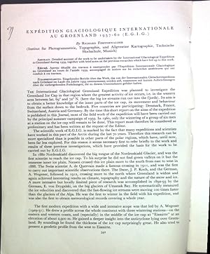 Bild des Verkufers fr Expdition glaciologique internationale au Groenland 1957-60 (E.G.I.G.); zum Verkauf von books4less (Versandantiquariat Petra Gros GmbH & Co. KG)