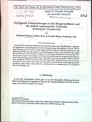 Seller image for Geologische Untersuchungen in der Brgerwaldkette und des sdlich angrenzenden Vorlandes (Faltenjura/Frankreich); for sale by books4less (Versandantiquariat Petra Gros GmbH & Co. KG)