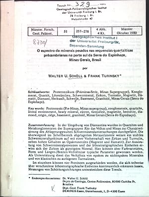 Seller image for O espectro de minerais pesados nas sequencias quartziticas prcambrianas na parte sul da Serra do Espinhaco, Minas Gerais, Brasil; for sale by books4less (Versandantiquariat Petra Gros GmbH & Co. KG)