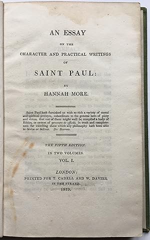 Seller image for Saint Paul, An Essay on the Character & Practical Writings of. Vol. 1 Only of 2. for sale by Appleford Bookroom