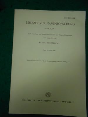 Sprachliche Untersuchungen zu den Chemiefaser-Namen. Ein Beitrag zur Beschreibung der deutschen G...