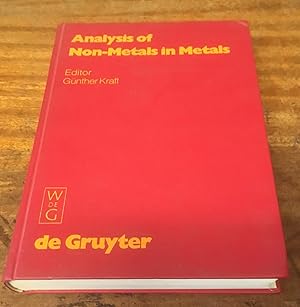 Analysis of Non-metals in Metals: Conference Proceedings (West, 10-13 June 1980)