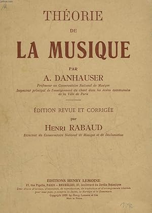 Seller image for THOERIE DE LA MUSIQUE for sale by Le-Livre