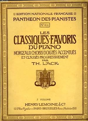 Imagen del vendedor de LES CLASSIQUES FAVORIS DU PIANO MORCEAUX CHOISIS DOIGTES ACCENTUES ET CLASSES VOLUME III a la venta por Le-Livre