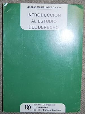 Imagen del vendedor de INTRODUCCION AL ESTUDIO DEL DERECHO a la venta por Fbula Libros (Librera Jimnez-Bravo)