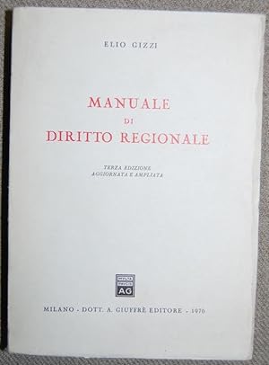 Imagen del vendedor de MANUALE DI DIRITTO REGIONALE a la venta por Fbula Libros (Librera Jimnez-Bravo)