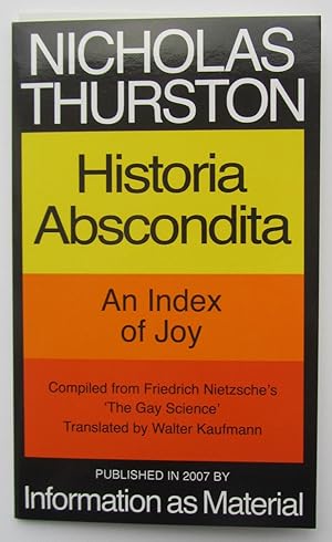 Seller image for Historia Abscondita: An Index of Joy for sale by William Allen Word & Image