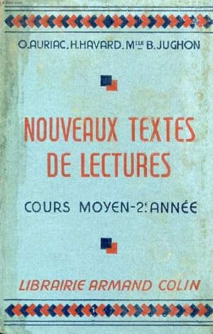 Seller image for NOUVEAUX TEXTES DE LECTURES, COURS MOYEN, 2e ANNEE for sale by Le-Livre
