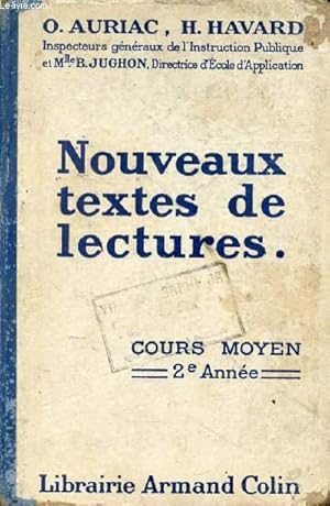 Seller image for NOUVEAUX TEXTES DE LECTURES, COURS MOYEN, 2e ANNEE for sale by Le-Livre