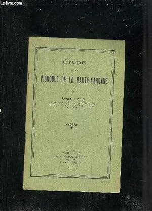 Seller image for ETUDE SUR LE VIGNOBLE DE LA HAUTE GARONNE - ENQUETE STATISTIQUE AGRICOLE (LOI DU 19 MARS 1931). for sale by Le-Livre