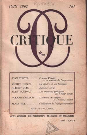 Revue critique n° 181