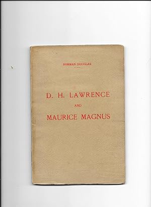 Seller image for D H Lawrence and Maurice Magnus - A Plea for Better Manners for sale by Lavender Fields Books PBFA