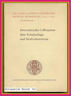 Image du vendeur pour Internationales Colloquium ber Kriminologie und Strafrechtsreform. mis en vente par Antiquariat Basler Tor