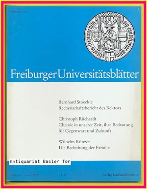 Bild des Verkufers fr Freiburger Universittsbltter - H. 63, 1979 zum Verkauf von Antiquariat Basler Tor