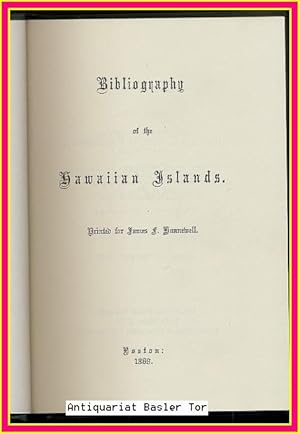 Imagen del vendedor de Bibliography of the Hawaiian Islands. a la venta por Antiquariat Basler Tor