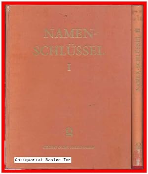 Seller image for NAMENSCHLSSEL zu Pseudonymen, Doppelnamen und Namensabwandlungen. ZWEI BNDE. for sale by Antiquariat Basler Tor