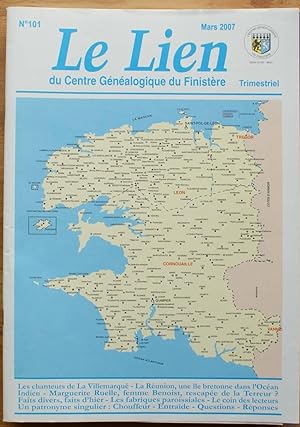 Le Lien du Centre Généalogique du Finistère - Numéro 101 de mars 2007