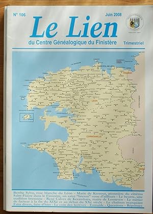 Le Lien du Centre Généalogique du Finistère - Numéro 106 de juin 2008