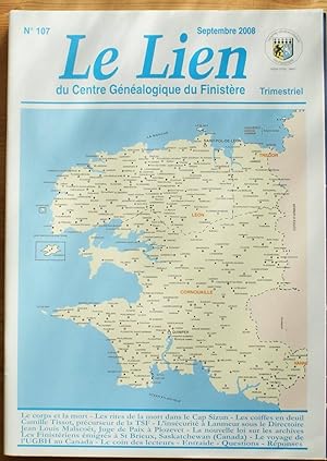Le Lien du Centre Généalogique du Finistère - Numéro 107 de septembre 2008
