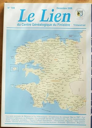 Le Lien du Centre Généalogique du Finistère - Numéro 108 de décembre 2008