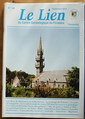 Le Lien du Centre Généalogique du Finistère - Numéro 135 de septembre 2015