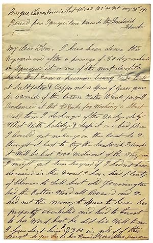 Manuscript Letter - ALS American Merchant's Voyage From Peru to the Sandwich Islands