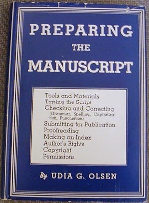 Imagen del vendedor de Preparing the Manuscript a la venta por Hastings of Coral Springs