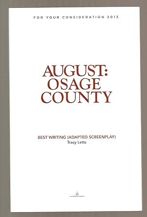 AUGUST: OSAGE COUNTY [Screenplay].