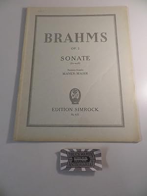 Seller image for Edition Simrock Nr. 611. Brahms: op.2: Sonate (fis-moll). for sale by Druckwaren Antiquariat