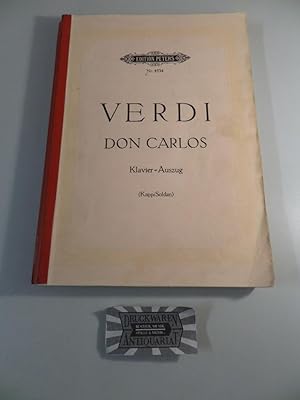 Seller image for Edition Peters Nr. 4534. Verdi: Don Carlos Oper in einem Vorspiel und vier Akten, Klavierauszug (Soldan). for sale by Druckwaren Antiquariat