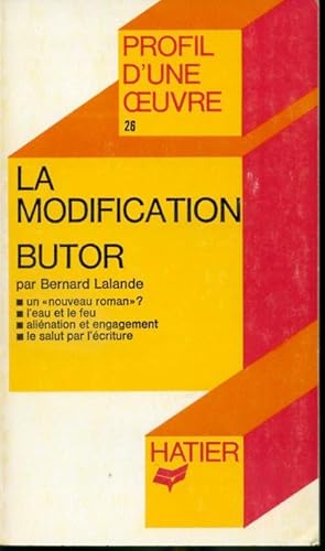 Seller image for La modification #26- Profil d'une oeuvre for sale by Librairie Le Nord