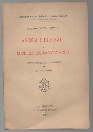 Seller image for ANCORA I DIURNALI di Matteo Da Giovenazzo (1896) for sale by Invito alla Lettura