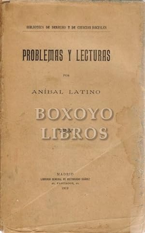 Imagen del vendedor de Problemas y lecturas a la venta por Boxoyo Libros S.L.