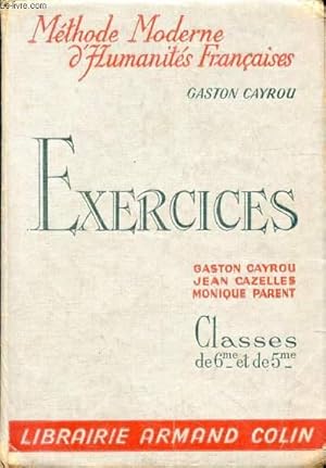 Imagen del vendedor de EXERCICES, CLASSES DE 6e ET DE 5e a la venta por Le-Livre