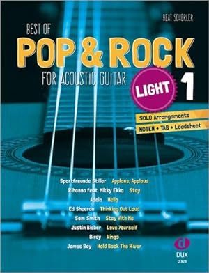 Bild des Verkufers fr Best of Pop & Rock for Acoustic Guitar light 1 : Solo ArrangementsNoten + TAB + Leadsheet zum Verkauf von AHA-BUCH GmbH