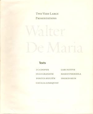 Seller image for Walter de Maria. Two Very Large Presentations. for sale by Versandantiquariat Boller