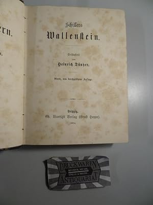 Imagen del vendedor de Schillers Wallenstein. Erluterungen zu den Deutschen Klassikern - 3. Abteilung : Erluterung zu Schillers Werken - 17. 18. a la venta por Druckwaren Antiquariat