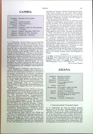 Bild des Verkufers fr Gambia / Ghana; Sonderdruck aus: Staatslexikon Band 7, Die Staaten der Welt II; zum Verkauf von books4less (Versandantiquariat Petra Gros GmbH & Co. KG)