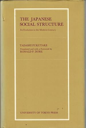 Seller image for The Japanese Social Structure : Its Evolution in the Modern Century for sale by Neil Williams, Bookseller