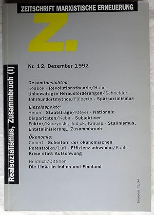 Z. - Zeitschrift marxistische Erneuerung : Nr. 12, Dezember 1992 : Annäherung an die Ursachen des...