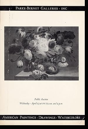 Seller image for American Paintings Drawings Watercolors (Public Auction. Sale 3025, April 15, 1970) for sale by Diatrope Books
