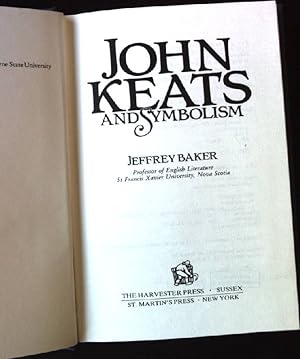 Seller image for John Keats and symbolism for sale by books4less (Versandantiquariat Petra Gros GmbH & Co. KG)