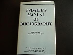 Seller image for Esdaile's Manual of Bibliography. for sale by J. King, Bookseller,