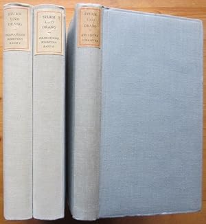 Bild des Verkufers fr Strum und Drang. Dramatische Schriften 1 und 2. Kritische Schriften. zum Verkauf von Antiquariat Roland Ggler