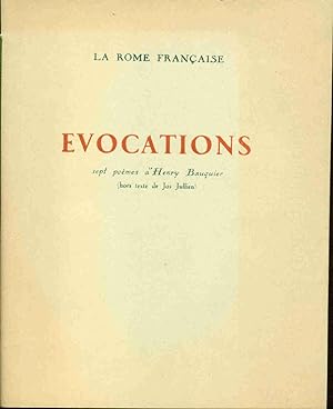 Evocations.Sept poèmes d'Henry Bauquier (hors texte de Jos Jullien).La Rome Française