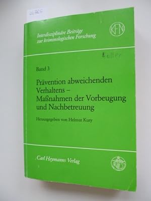 Seller image for Prvention abweichenden Verhaltens - Massnahmen der Vorbeugung und Nachbetreuung for sale by Gebrauchtbcherlogistik  H.J. Lauterbach